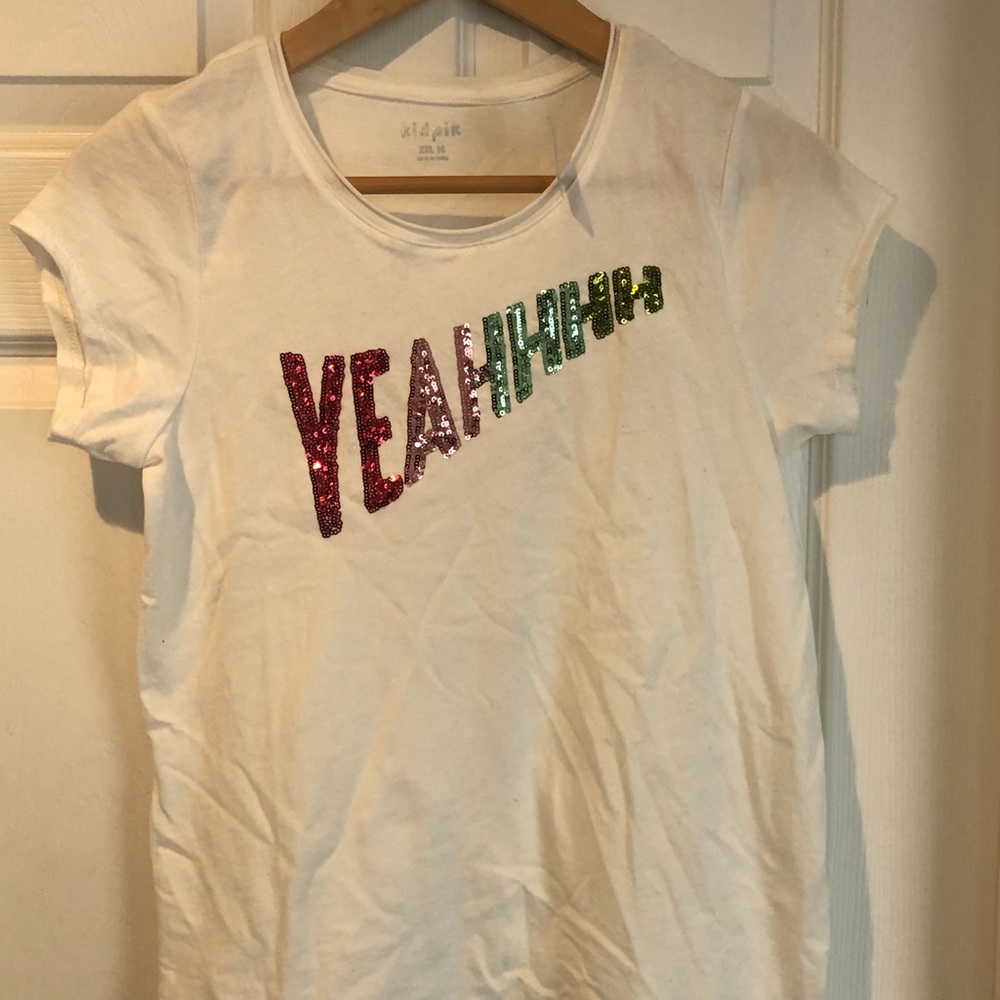 KidPik XXL girls t-shirt with sequin detail. NWT